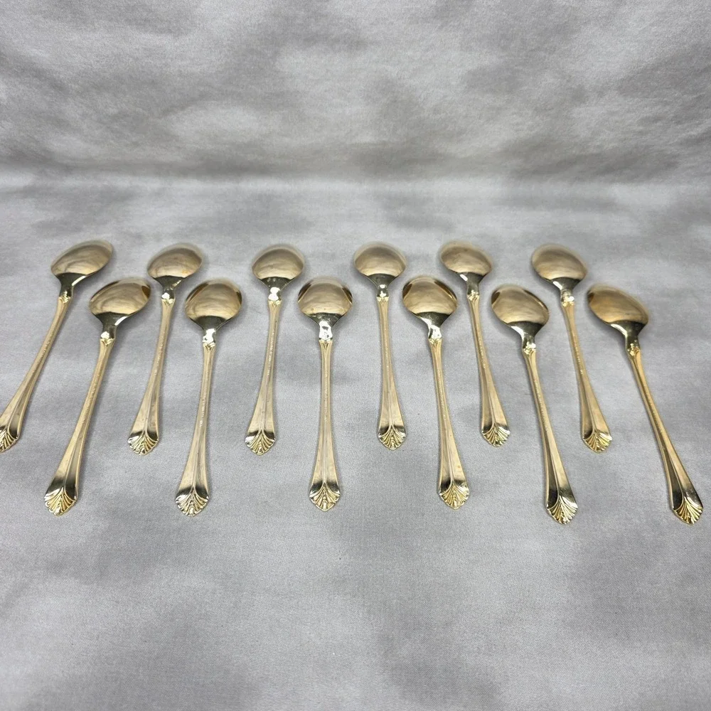 (X12) International Silver INS398 Gold Electroplate 6 5/8